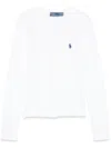 Polo Ralph Lauren Crewneck Msh Bt Long Sleeve Cardigan In White