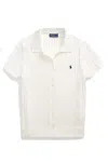 Polo Ralph Lauren Classic Cable Knit Short-sleeved Sweater In White