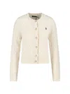 Polo Ralph Lauren Cable Knit Cardigan In White