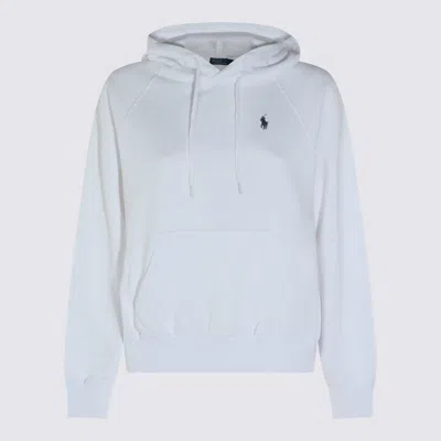 Polo Ralph Lauren Cotton Blend Hooded Sweatshirt Long Sleeves In White
