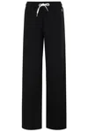 Polo Ralph Lauren Black Pants With Drawstring Elastic Waist And Pony Embroidery On The Side In Black