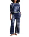 Polo Ralph Lauren Sweatshirt & Wide Leg Pants Set In Sailing Stripe