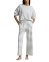 Polo Ralph Lauren Sweatshirt & Wide Leg Pants Set In Vineyard Stripe