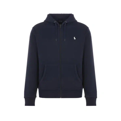 Polo Ralph Lauren Cotton Blend Sweatshirt With Embroidered Logo On The Front In Blue