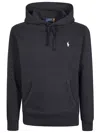 Polo Ralph Lauren Loopback Cotton Fleece Hoodie In Black