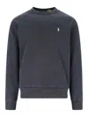 Polo Ralph Lauren Logo Crewneck Sweatshirt In Black
