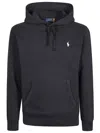Polo Ralph Lauren Loopback Cotton Fleece Hoodie In Black