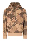 Polo Ralph Lauren Printed Hoodie In Brown
