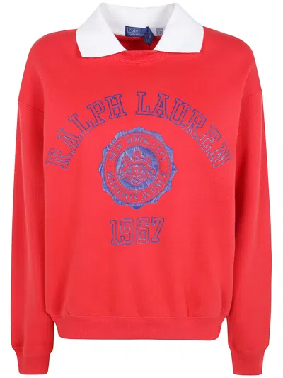 Polo Ralph Lauren Sweatshirt Fleece "211b17805 002" In Red