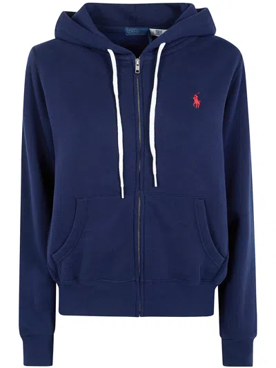Polo Ralph Lauren Sweatshirt Full-zip Knit Full Zip Sweatshirt In Blue