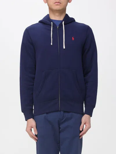 Polo Ralph Lauren Zip-up Hoodie In Blue