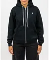 Polo Ralph Lauren Logo Zip Sweatshirt In Nero