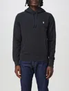 Polo Ralph Lauren Black Full-zip Hoodie With Drawstring Hood In Black