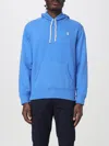 Polo Ralph Lauren Hooded Drawstring Hoodie In Blue