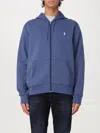 Polo Ralph Lauren Pony Embroidered Zipped Hoodie In Blau