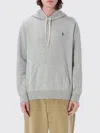 Polo Ralph Lauren Fleece Back Cotton Hoodie In Gray