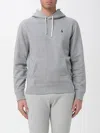 Polo Ralph Lauren Classic Pullover Hoodie With Drawstring In Gray
