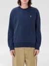 Polo Ralph Lauren Crewneck Sweatshirt In Deep Navy Blue With Embroidered Logo In Blue