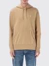 Polo Ralph Lauren Loopback Cotton Fleece Hoodie In Nude
