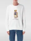 Polo Ralph Lauren Felpa In Misto Cotone Bianco  Uomo In White
