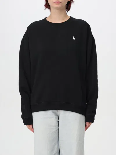 POLO RALPH LAUREN SWEATSHIRT POLO RALPH LAUREN WOMAN COLOR BLACK,F90526002