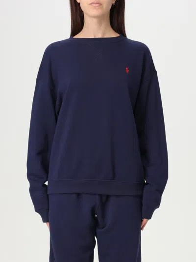 POLO RALPH LAUREN SWEATSHIRT POLO RALPH LAUREN WOMAN COLOR BLUE,G48331009