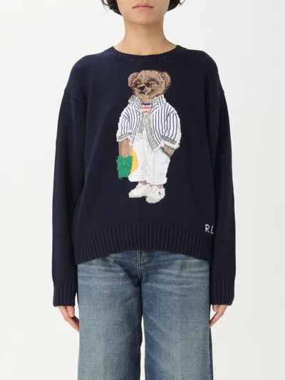 POLO RALPH LAUREN SWEATER POLO RALPH LAUREN WOMAN COLOR BLUE,G70291009