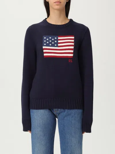 POLO RALPH LAUREN SWEATSHIRT POLO RALPH LAUREN WOMAN COLOR BLUE,H17891009