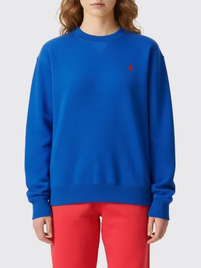 POLO RALPH LAUREN SWEATSHIRT POLO RALPH LAUREN WOMAN COLOR BLUE,H45638009