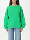Polo Ralph Lauren Women's Lightweight Fleece Crewneck Pullover Sweatshirt In Green