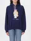 Polo Ralph Lauren Brushed Cotton Blend Sweatshirt With Iconic Polo Bear In Blue