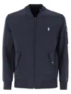 Polo Ralph Lauren Double-knit Bomber Jacket In Navy