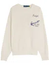 Polo Ralph Lauren Light Beige Sweatshirt With Logo And Chest Patch Pocket In Neutral