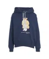 Polo Ralph Lauren Brushed Cotton Blend Sweatshirt With Iconic Polo Bear In Blue