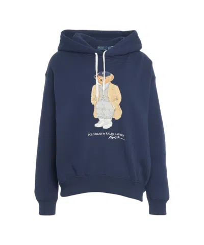 POLO RALPH LAUREN SWEATSHIRT WITH HOOD AND LOGO PRINT