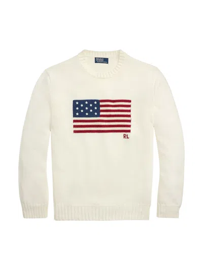 Polo Ralph Lauren Sweatshirt With Large Logo In White