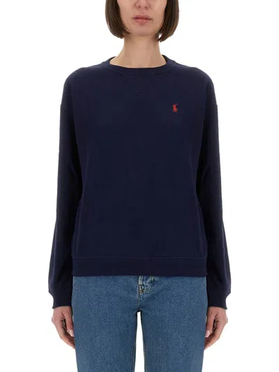 Polo Ralph Lauren Sweatshirt With Logo In Blue