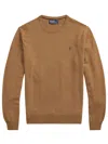 Polo Ralph Lauren Long Sleeve Pullover In Brown