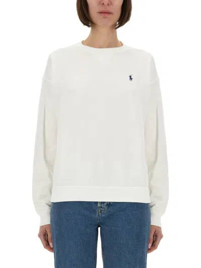Polo Ralph Lauren Sweatshirt With Logo In White