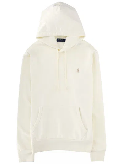 Polo Ralph Lauren Logo-embroidered Cotton Sweatshirt In White