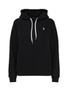 Polo Ralph Lauren Drawstring Hood Kangaroo Pocket Sweatshirt In Black