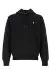 Polo Ralph Lauren Cotton Blend Sweatshirt With Logo Iconic Embroidery In Black