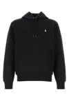 Polo Ralph Lauren Cotton Blend Sweatshirt With Logo Iconic Embroidery In Black