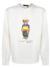 Polo Ralph Lauren White Cotton Blend Polo Bear Sweatshirt