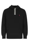 Polo Ralph Lauren Black Cotton-blend Sweatshirt In Black