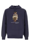 Polo Ralph Lauren Hooded Sweatshirt With Graphic Print And Pocket In Blue