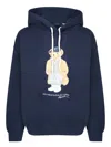 Polo Ralph Lauren Brushed Cotton Blend Sweatshirt With Iconic Polo Bear In Blue