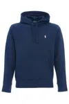 POLO RALPH LAUREN BLUE HOODIE WITH PONY EMBROIDERY IN COTTON MAN