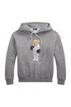 Polo Ralph Lauren Relaxed Fit Knit Sweatshirt With Playful Bear Graphic In Gray
