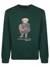 Polo Ralph Lauren Polo Bear Fleece Crew Neck Sweatshirt Clothing In Green